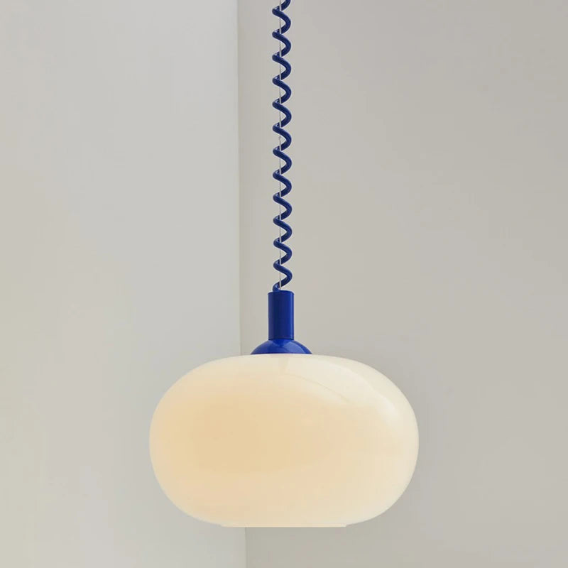 Lustres en verre Bauhaus lampes suspendues nordiques chambre à coucher en plus du salon salle à manger Restaurant lampe suspendue de couleur moderne - vue 5 sur 10