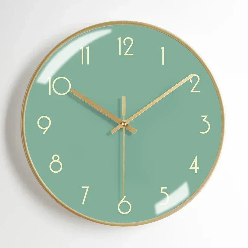 horloge murale moderne en métal esthétique et silencieuse - vue 13 sur 17