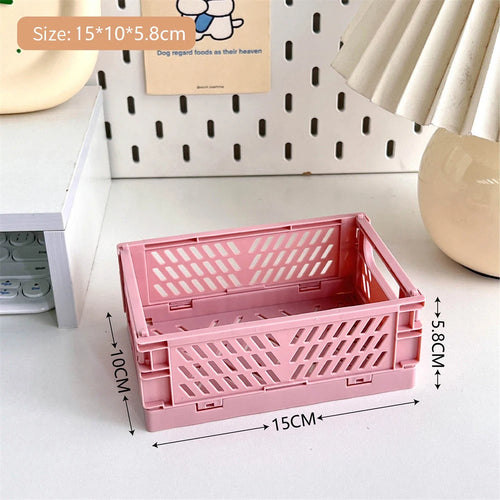panier pliable empilable pour rangement maquillage bijoux jouets - vue 9 sur 19