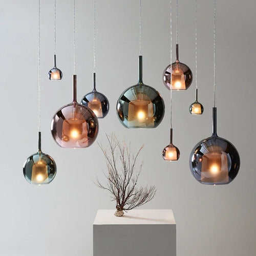 suspension moderne led en verre pour restaurant intérieur - vue 3 sur 10