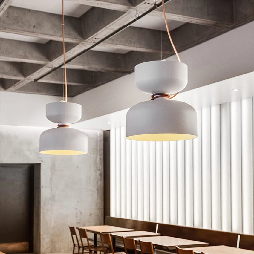 Nordique LED Moderne Danois Designer Art Créatif Restaurant Suspension En Fer Forgé Abat-Jour Bar Café Cuisine Suspension Lampe - vue 3 sur 17