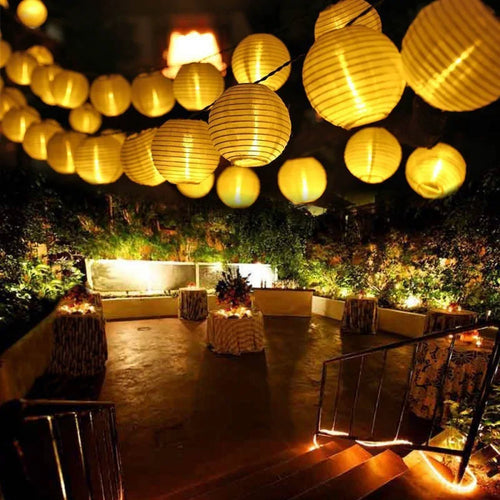 guirlande lumineuse solaire led pour décorations d'extérieur festive - vue 2 sur 7