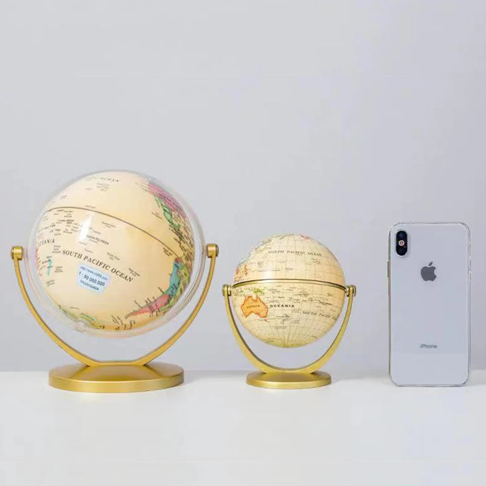 globe rétro 360 degrés carte du monde décoratif éducatif - vue 3 sur 7