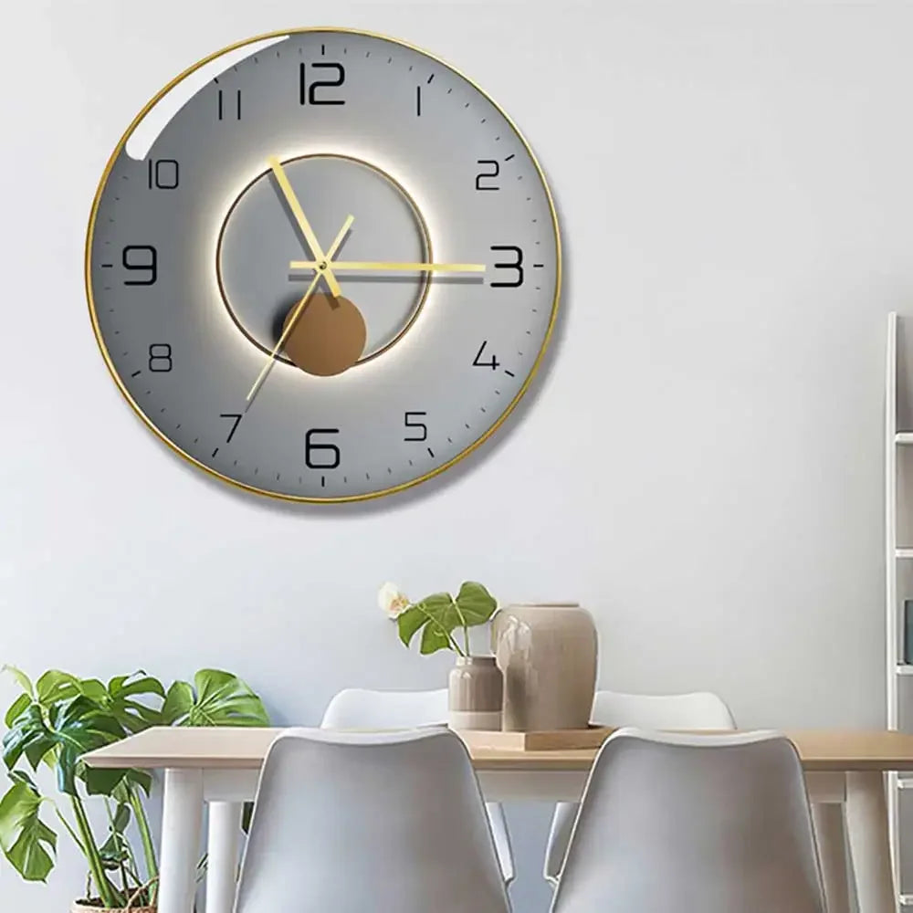 horloge murale en verre design moderne géométrique créatif décoratif - vue 5 sur 18