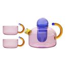 Théière verre résistant chaleur filtre intégré style minimaliste