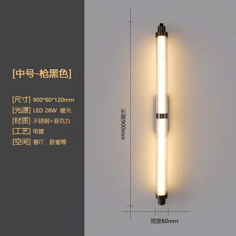 applique murale cylindrique à led moderne pour intérieur élégant - vue 10 sur 10