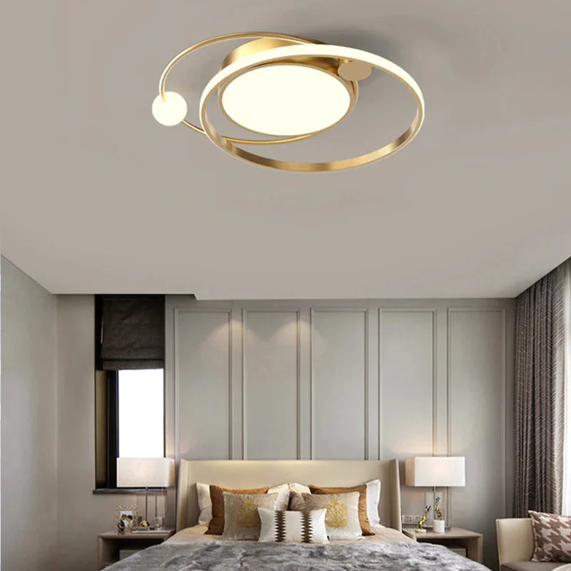 plafonnier led rond design moderne avec télécommande décoratif - vue 3 sur 20