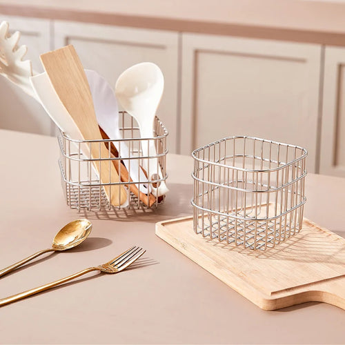 panier de rangement en acier inoxydable pour fruits et légumes