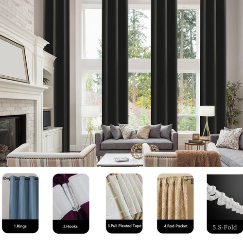Rideau occultant extra long sur mesure style moderne