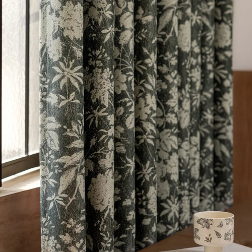 Rideau occultant floral moderne pour chambre ou salon