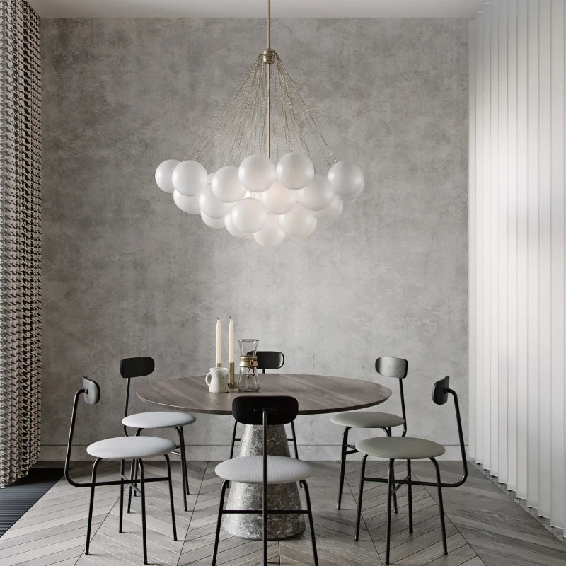 lustre moderne en verre à bulles pour bar et boutique - vue 5 sur 10