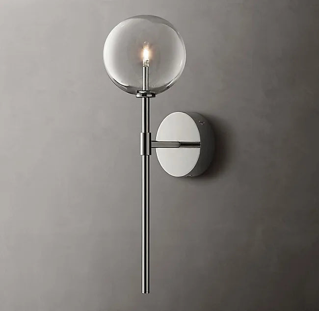 Applique murale boule de verre ronde post-moderne - vue 7 sur 12