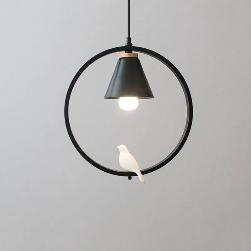 lampe à oiseaux nordique moderne en fer pour décoration intérieure - vue 9 sur 16