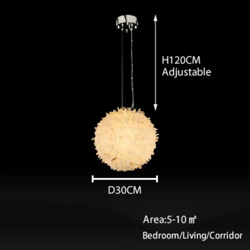 lustre moderne en cristal naturel pour décoration intérieure élégante - vue 7 sur 10
