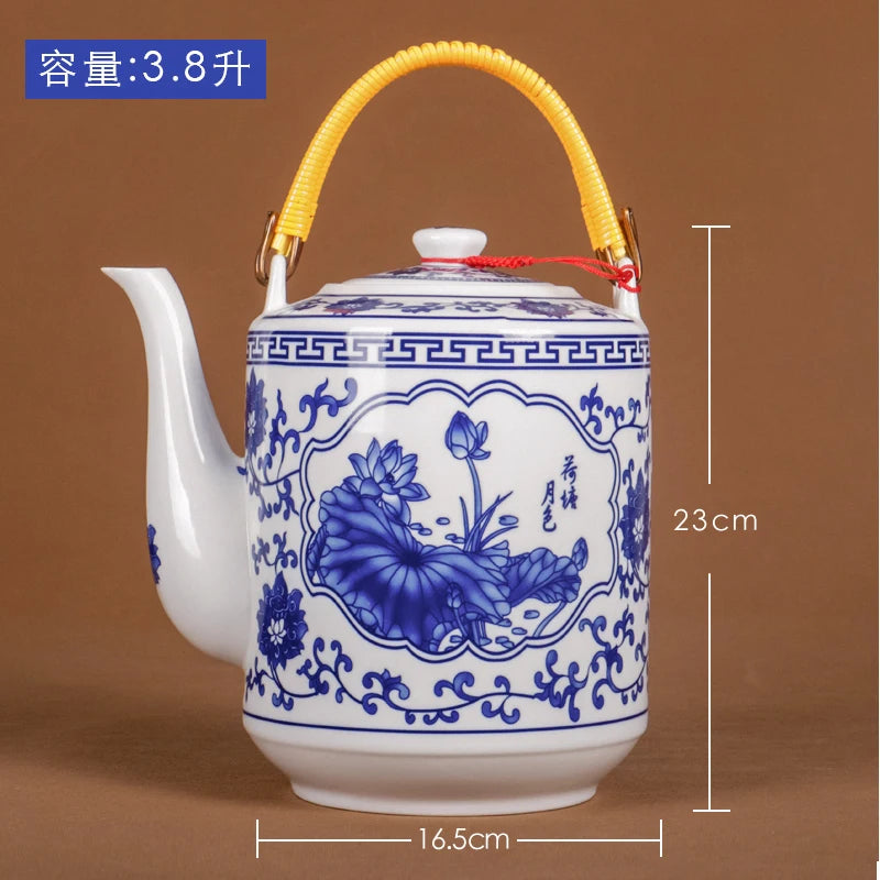 Théière céramique jingdezhen grande capacité style chinois traditionnel