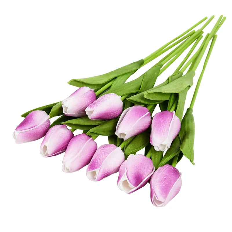 lot de 10 tulipes artificielles pour décoration de mariage et jardin - vue 27 sur 33