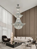 lustre led k9 cristal palace à intensité variable pour un éclairage élégant