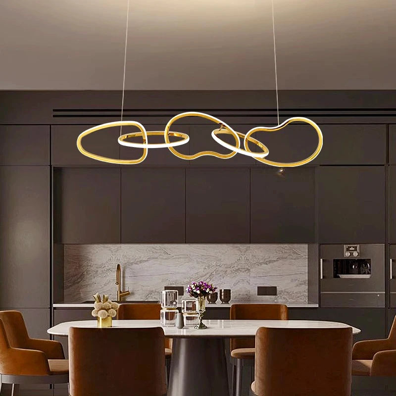 Lustre design moderne LED pour salon éclairage intérieur de salle à manger - vue 6 sur 11