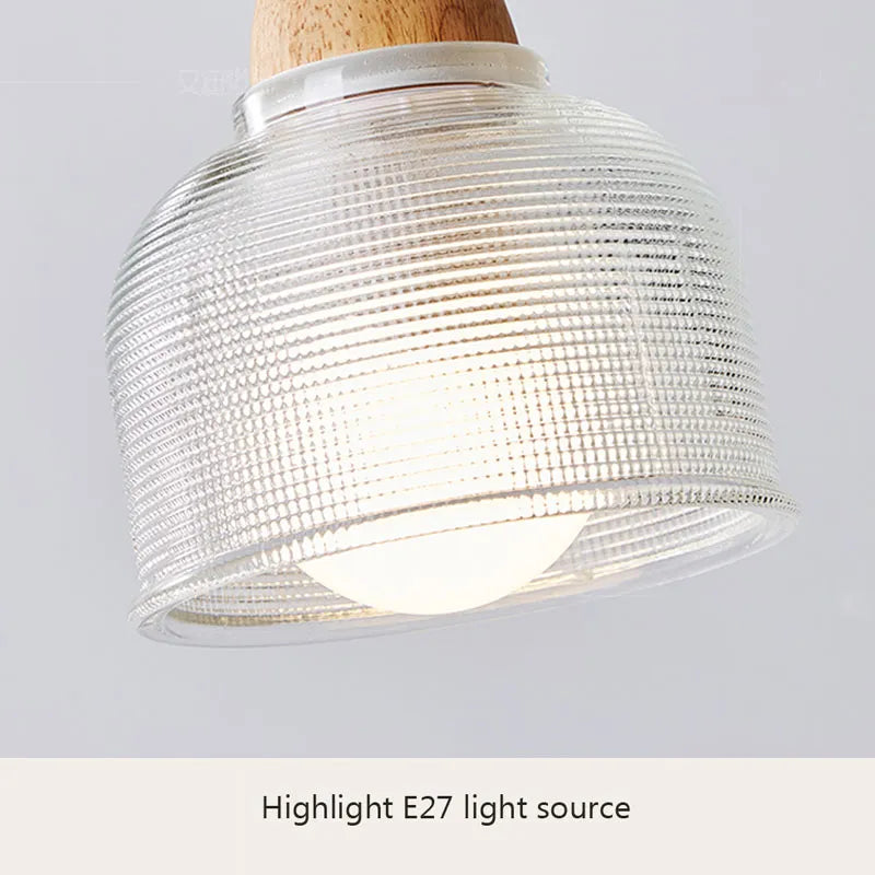 Suspension en verre nordique japonais journal vent café restaurant trois petit lustre chambre chevet bar table à manger lampes