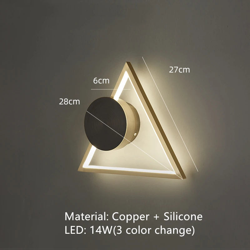 applique murale led en laiton style art déco pour intérieur moderne - vue 16 sur 23