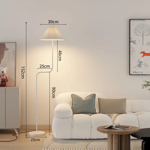 lampadaire nordique en verre avec abat-jour pour décoration intérieure - vue 17 sur 16