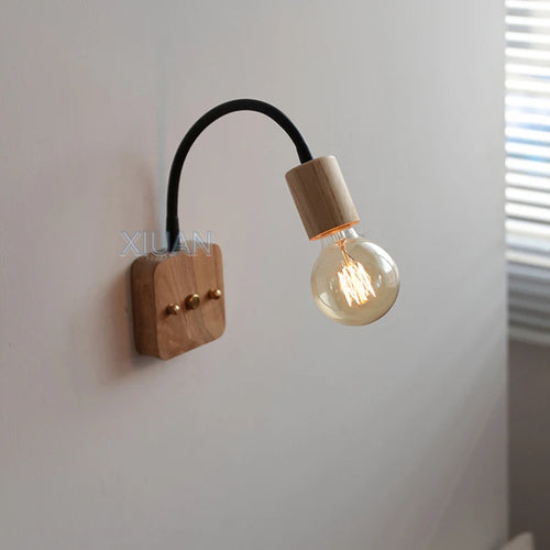 applique murale wabi sabi style rétro avec bras flexible à 360 degrés