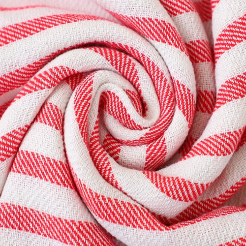 serviette de plage turque rayures pompons taille voyage - vue 7 sur 7
