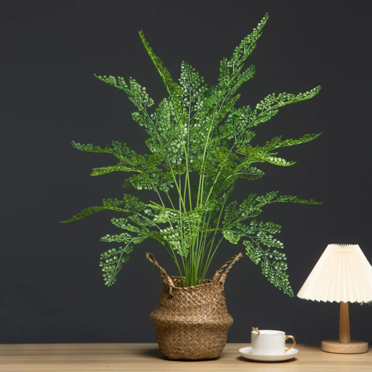 grand palmier artificiel avec feuilles de monstera pour décoration extérieure - vue 5 sur 7