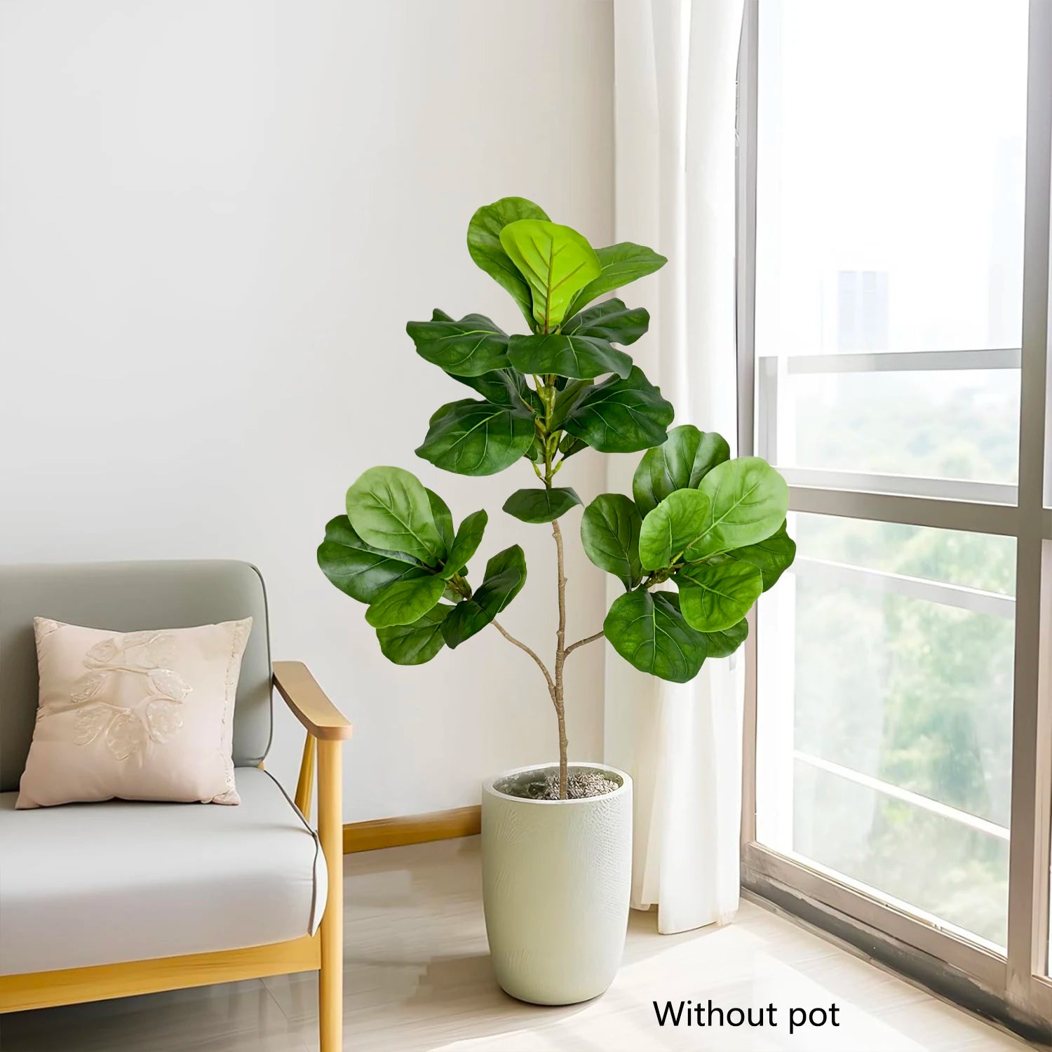 branches artificielles de ficus grandes feuilles pour décoration intérieure et extérieure - vue 3 sur 14