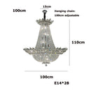 lustre led k9 cristal palace à intensité variable pour un éclairage élégant