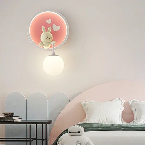 applique murale romantique éclairage décoratif animal pour enfant - vue 4 sur 9