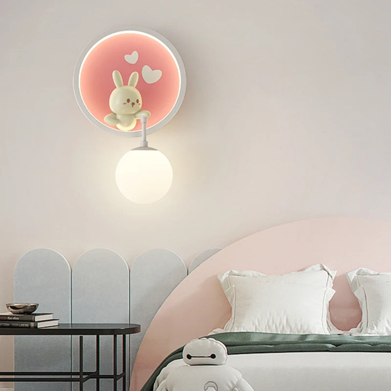 applique murale romantique éclairage décoratif animal pour enfant - vue 3 sur 9