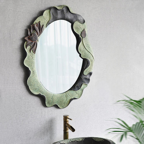 miroirs décoratifs ovales adhésifs rétro pour décoration murale - vue 4 sur 7