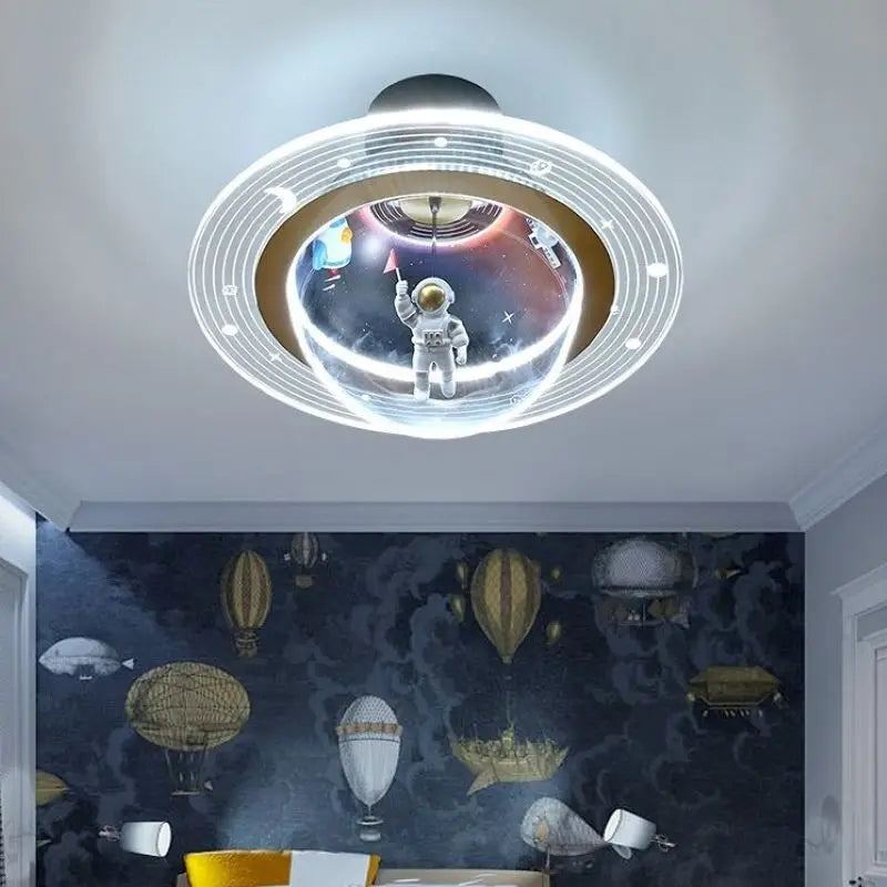 plafonnier led créatif astronaute pour chambre d'enfant nouvelle collection - vue 3 sur 7