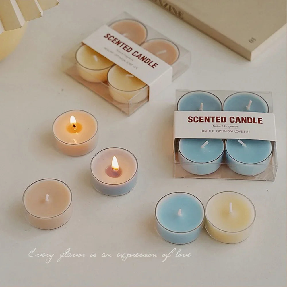 lot de 4 bougies parfumées en cire de soja pour décorations et événements - vue 3 sur 12