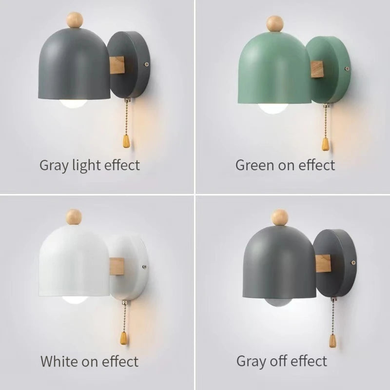 applique murale led macaron nordique décoration moderne avec interrupteur