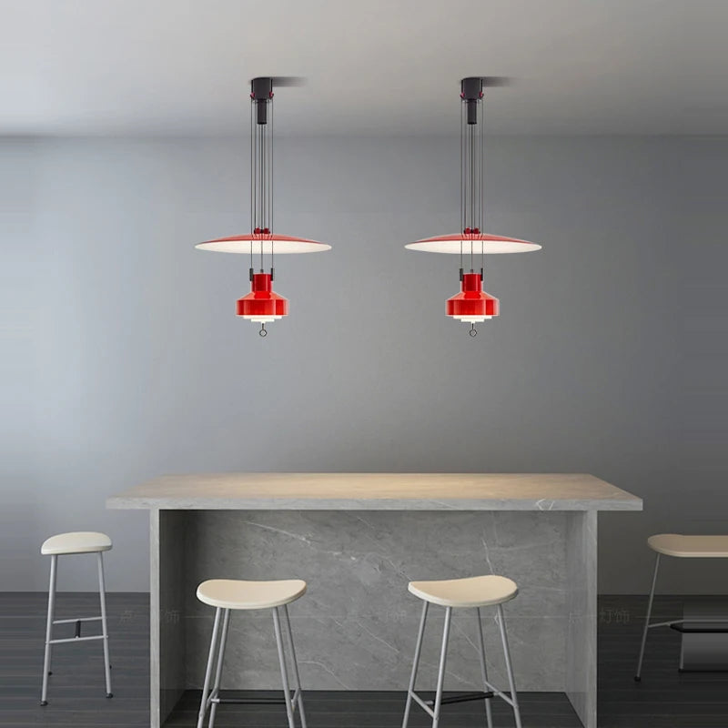 lustre italien flexible en aluminium avec leds dimmables - vue 4 sur 14