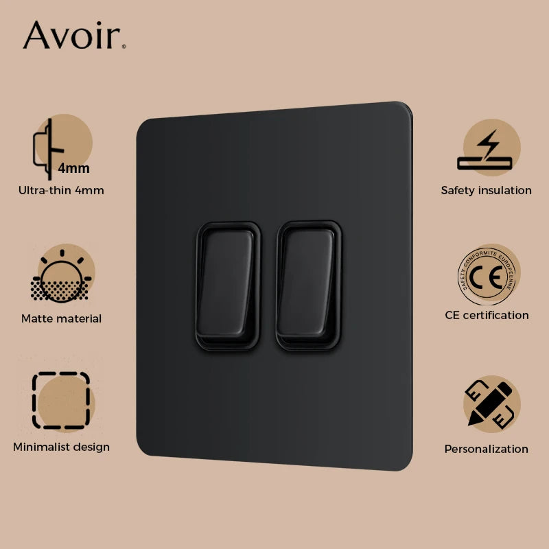 interrupteur mural bouton-poussoir rétro avec prise et usb