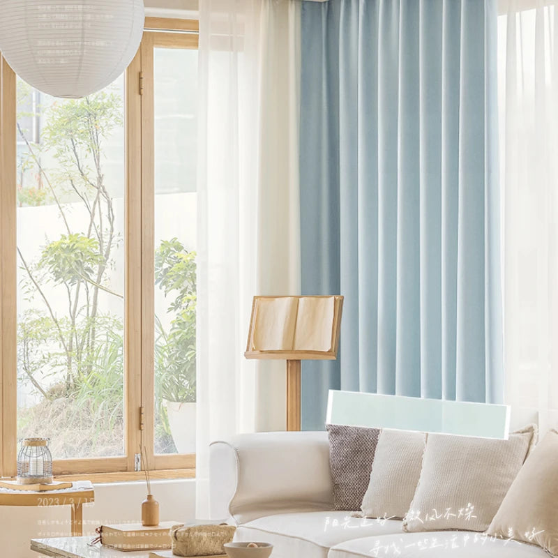 Rideau occultant plissé style moderne pour salon chambre