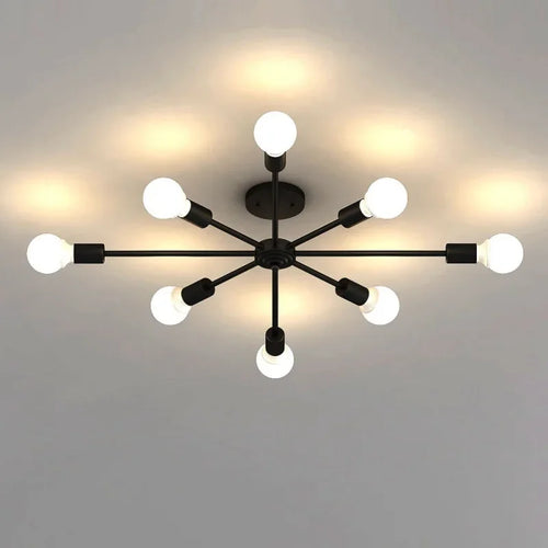 lustre moderne industriel pour décoration intérieure rétro simple