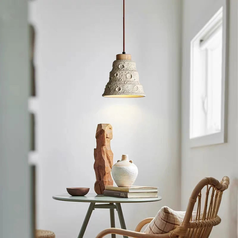 lustre en ciment micro-vent style rustique pour restaurant et bar - vue 3 sur 8