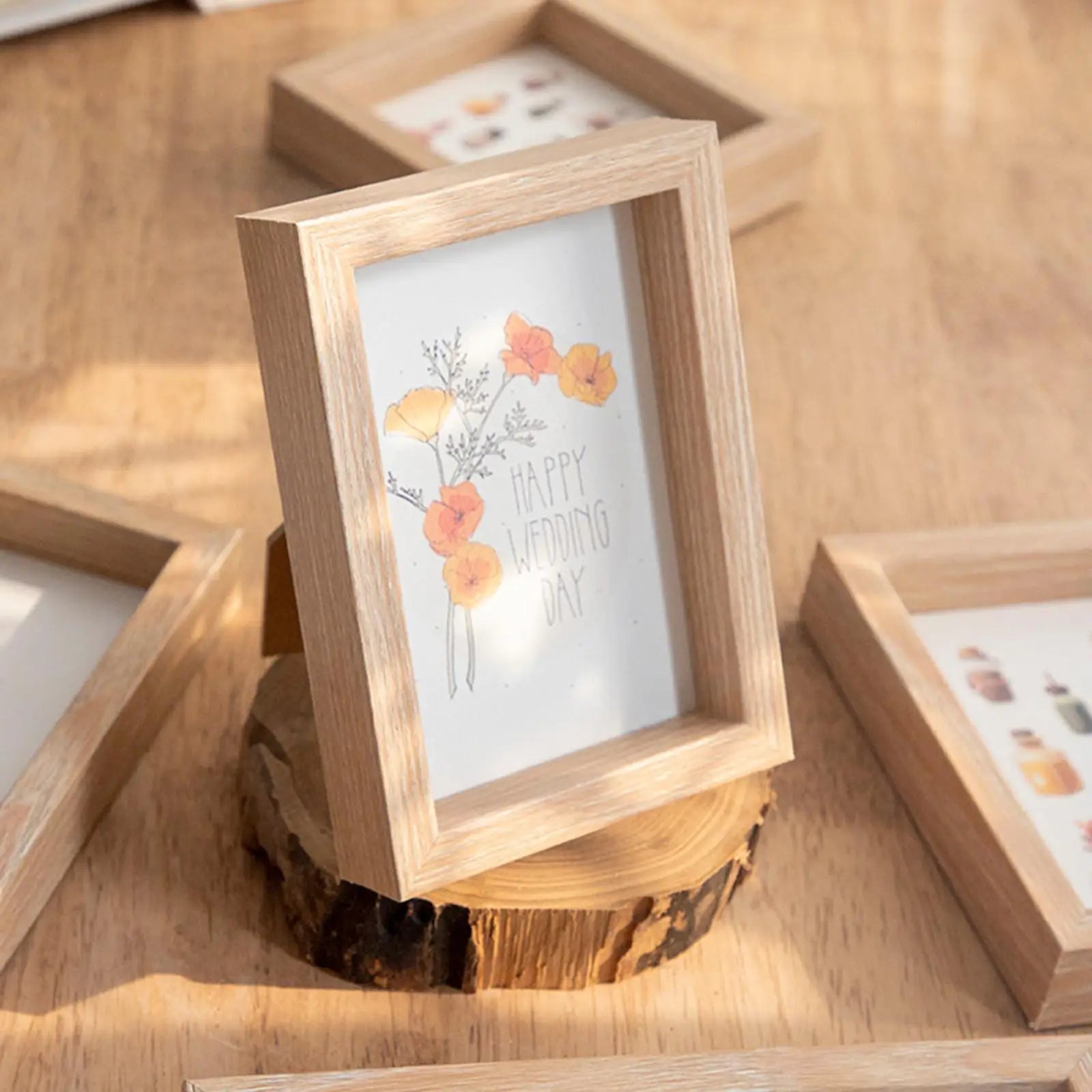 cadre photo en bois pour décoration murale et de bureau - vue 5 sur 6