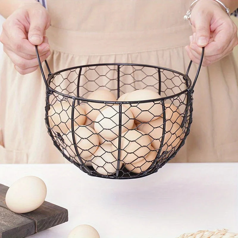 panier à œufs en métal pour rangement de cuisine - vue 5 sur 6