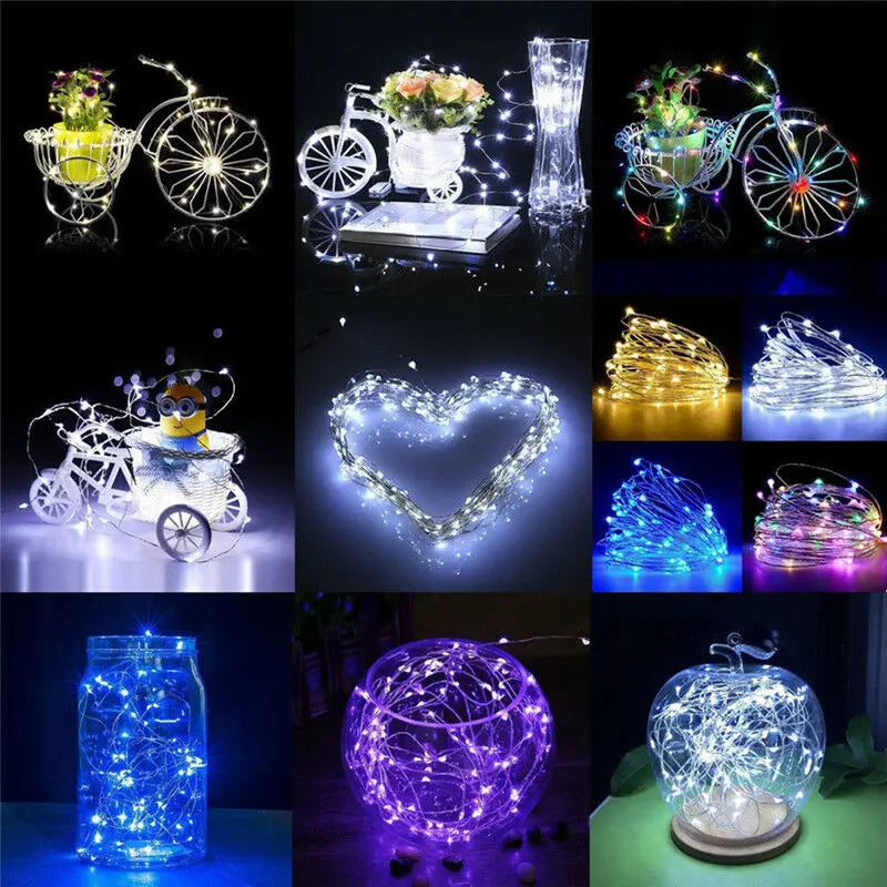guirlande lumineuse led en fil de cuivre pour décorations de fête - vue 3 sur 14