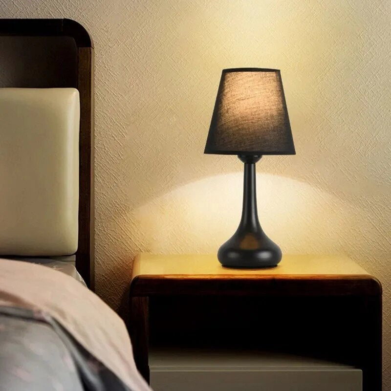 Lampes LED nordique modernes abat-jour en tissu - vue 6 sur 10