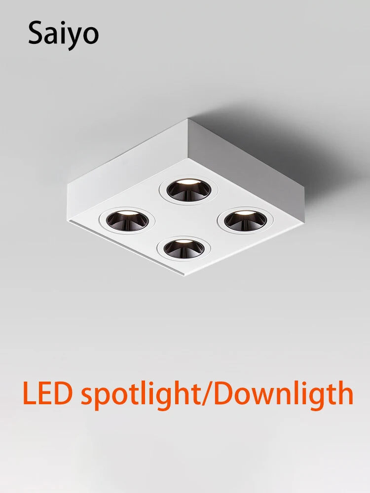 led surface carrée ultra mince anti-éblouissement downlight pour maison