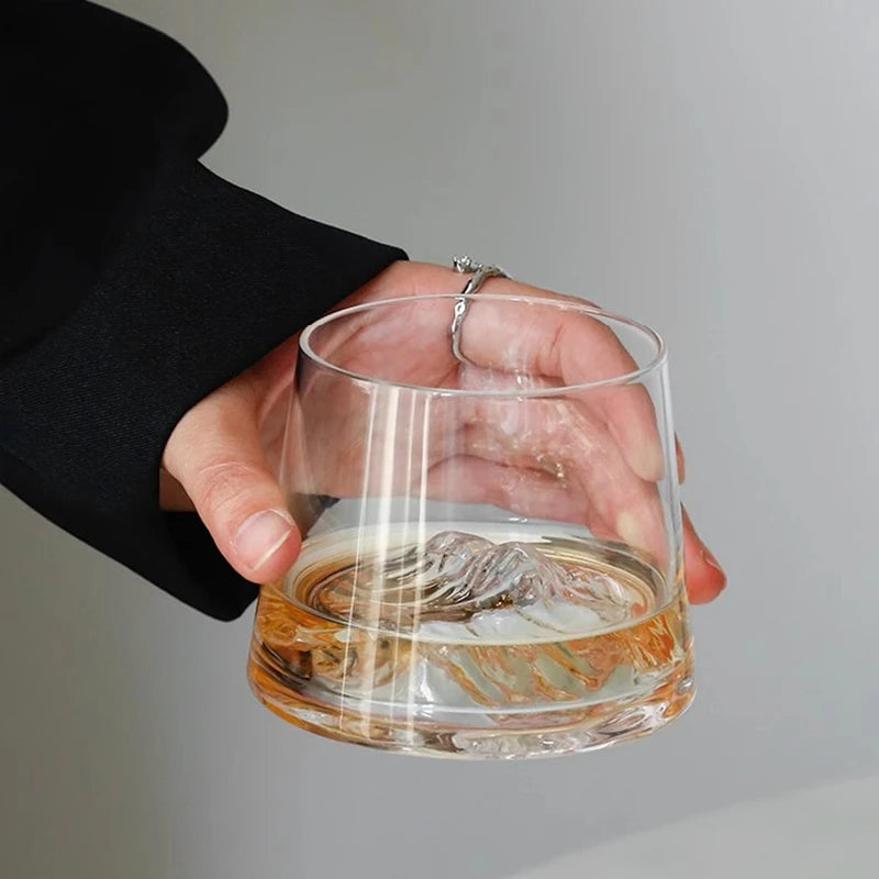 Verre transparent design montagne style whisky multifonction - vue 6 sur 7