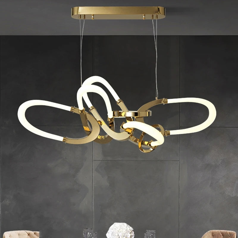 lustre en acier inoxydable galvanisé design irrégulier