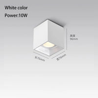 projecteur led carré surface montée lumière cob foco aluminium