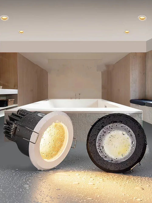 spot led rond étanche en aluminium pour éclairage intérieur extérieur - vue 2 sur 8